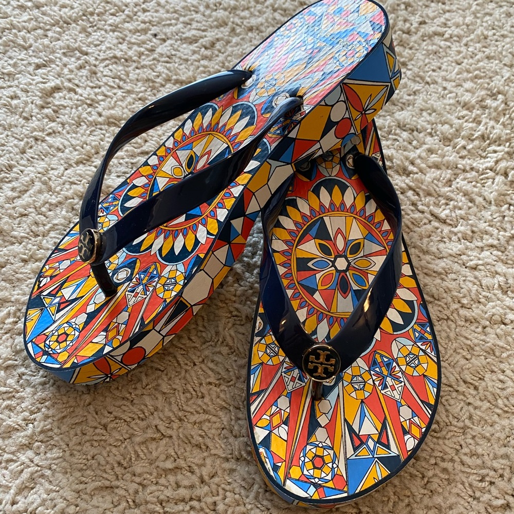 Tori Burch platform flip flops